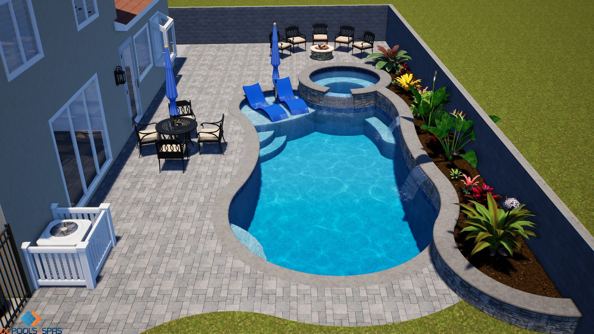 3D Rendering Pool Designs